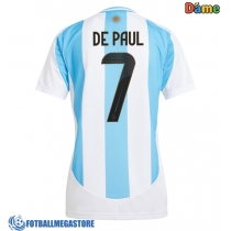 Fotballdrakt Dame Argentina Rodrigo De Paul #7 Hjemmedrakt Copa America 2024 Kortermet